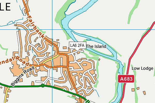LA6 2FA map - OS VectorMap District (Ordnance Survey)