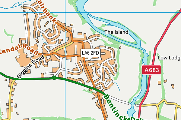 LA6 2FD map - OS VectorMap District (Ordnance Survey)