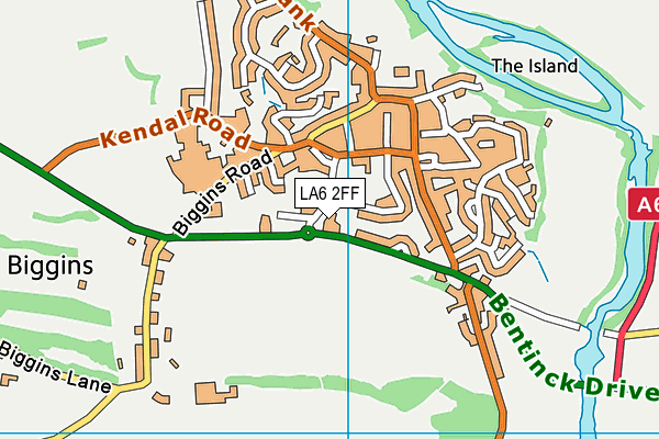 LA6 2FF map - OS VectorMap District (Ordnance Survey)