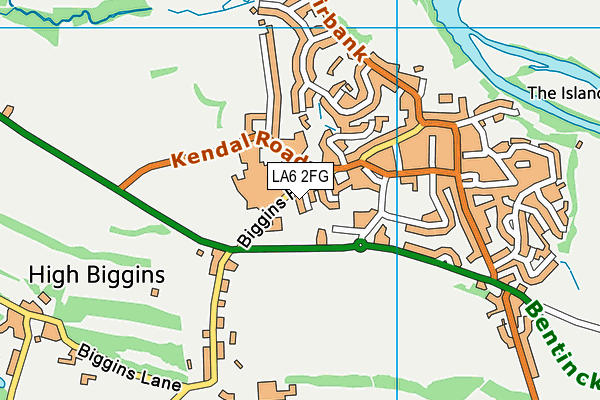LA6 2FG map - OS VectorMap District (Ordnance Survey)