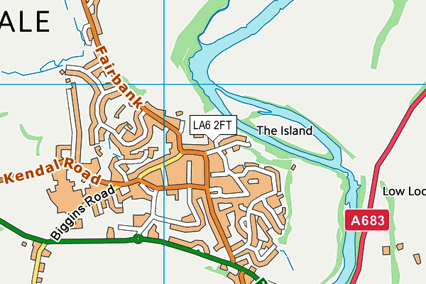 LA6 2FT map - OS VectorMap District (Ordnance Survey)