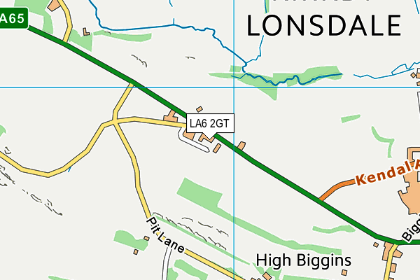 LA6 2GT map - OS VectorMap District (Ordnance Survey)
