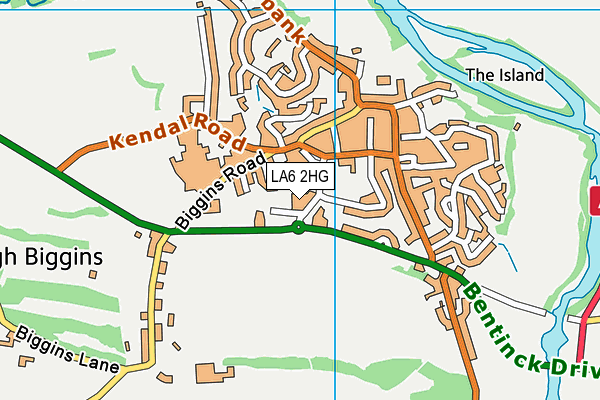 LA6 2HG map - OS VectorMap District (Ordnance Survey)