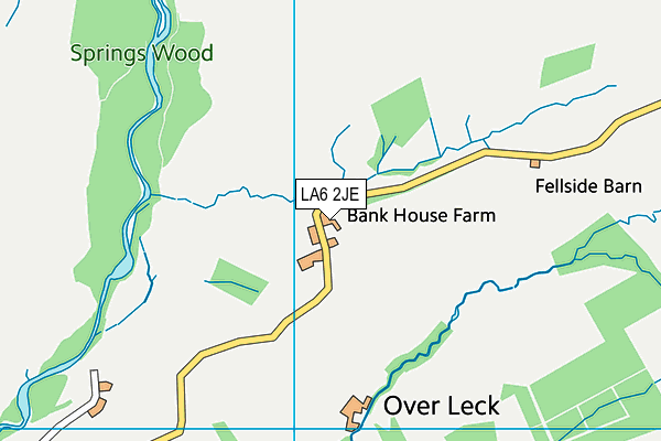 LA6 2JE map - OS VectorMap District (Ordnance Survey)