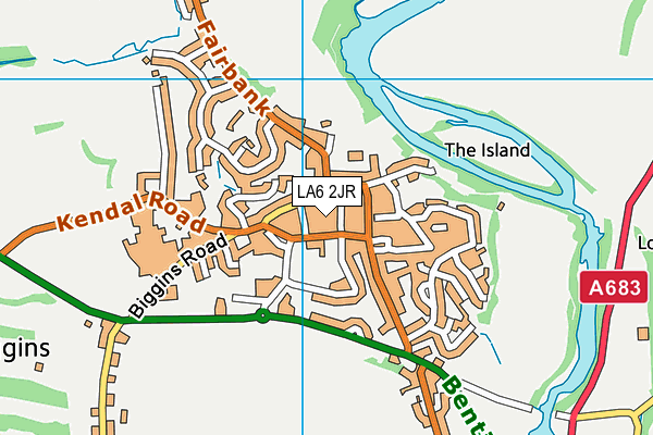 LA6 2JR map - OS VectorMap District (Ordnance Survey)