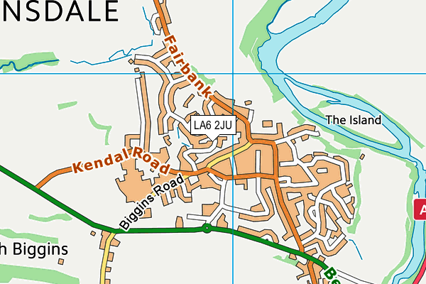 LA6 2JU map - OS VectorMap District (Ordnance Survey)