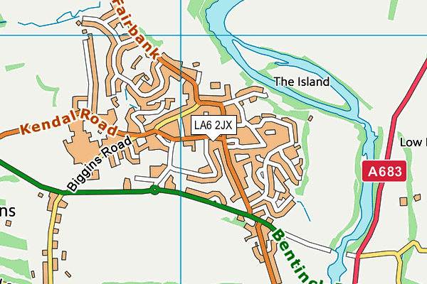 LA6 2JX map - OS VectorMap District (Ordnance Survey)