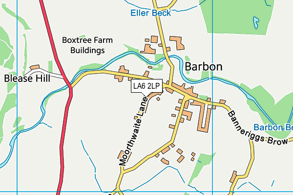 LA6 2LP map - OS VectorMap District (Ordnance Survey)