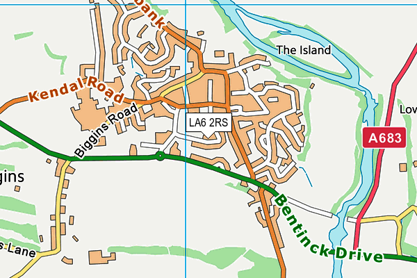 LA6 2RS map - OS VectorMap District (Ordnance Survey)