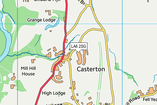 Casterton, Sedbergh Preparatory School map (LA6 2SG) - OS VectorMap District (Ordnance Survey)