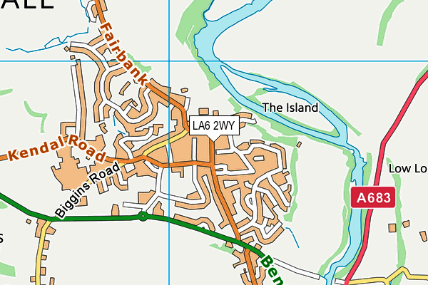 LA6 2WY map - OS VectorMap District (Ordnance Survey)