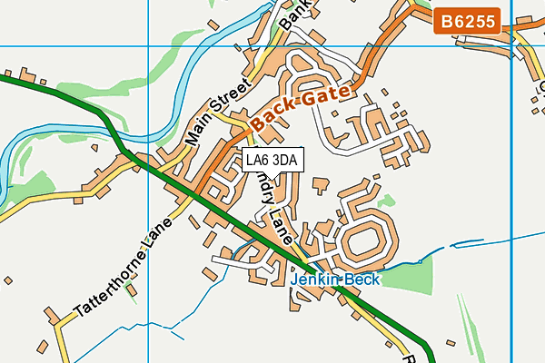 LA6 3DA map - OS VectorMap District (Ordnance Survey)