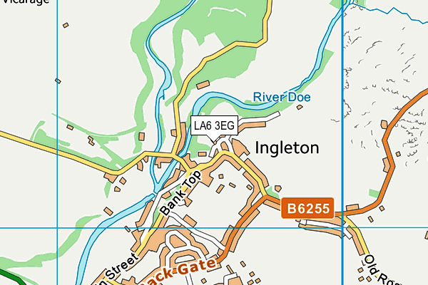 Ingleton Outdoor Swimming Pool map (LA6 3EG) - OS VectorMap District (Ordnance Survey)