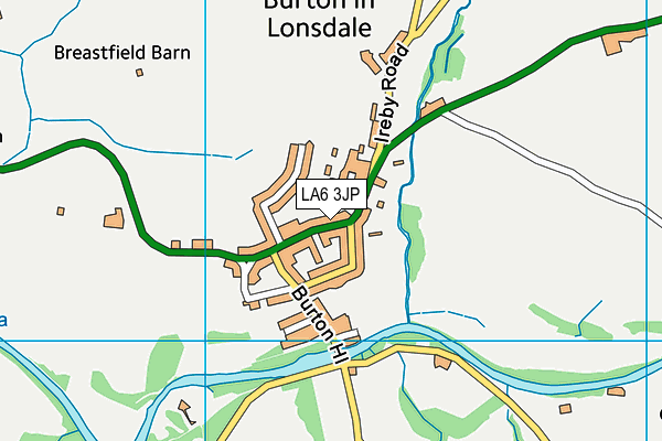 LA6 3JP map - OS VectorMap District (Ordnance Survey)