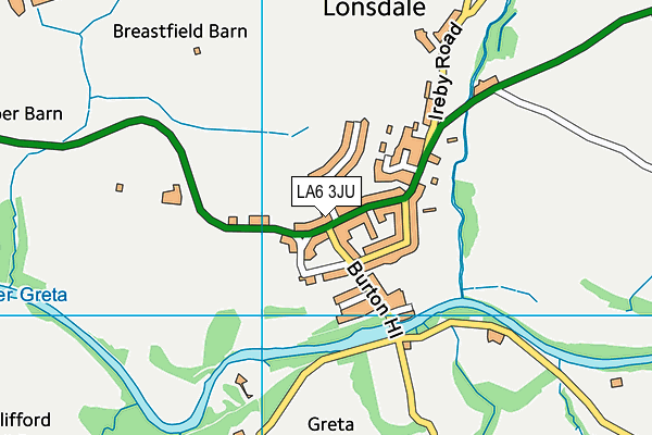 LA6 3JU map - OS VectorMap District (Ordnance Survey)