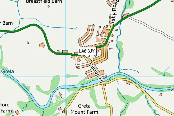 LA6 3JY map - OS VectorMap District (Ordnance Survey)