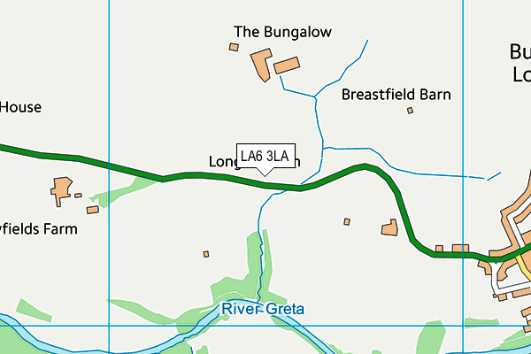 LA6 3LA map - OS VectorMap District (Ordnance Survey)