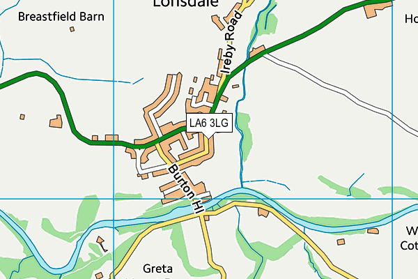 LA6 3LG map - OS VectorMap District (Ordnance Survey)