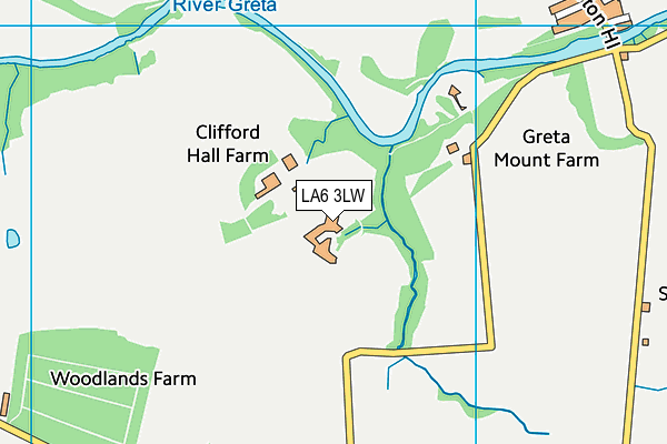 LA6 3LW map - OS VectorMap District (Ordnance Survey)