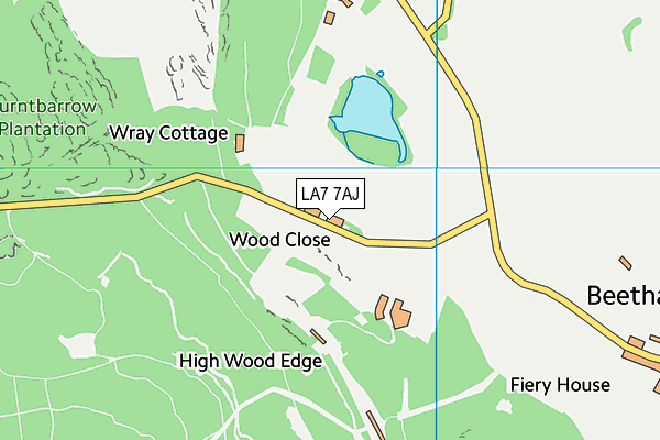 LA7 7AJ map - OS VectorMap District (Ordnance Survey)