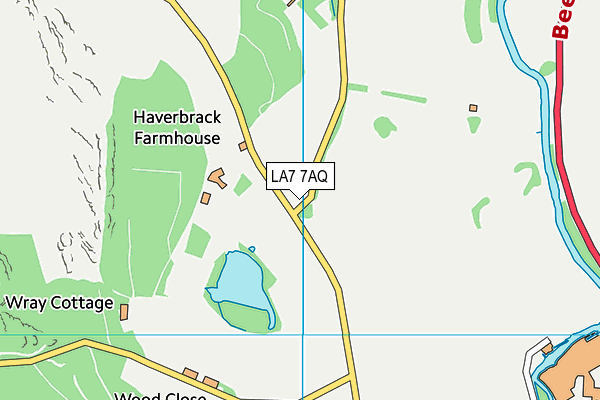 LA7 7AQ map - OS VectorMap District (Ordnance Survey)