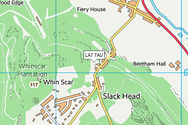 LA7 7AU map - OS VectorMap District (Ordnance Survey)