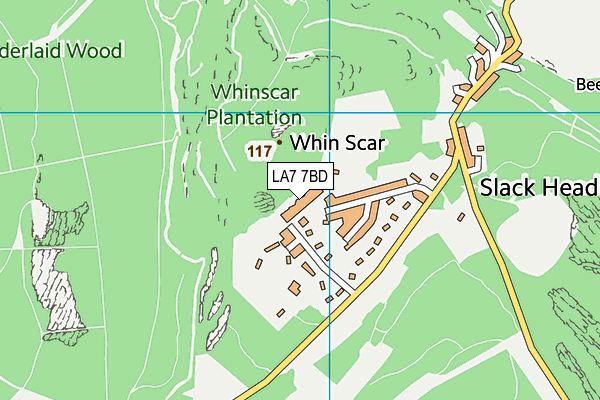 LA7 7BD map - OS VectorMap District (Ordnance Survey)