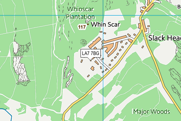 LA7 7BG map - OS VectorMap District (Ordnance Survey)