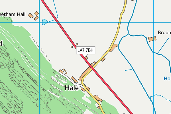 LA7 7BH map - OS VectorMap District (Ordnance Survey)