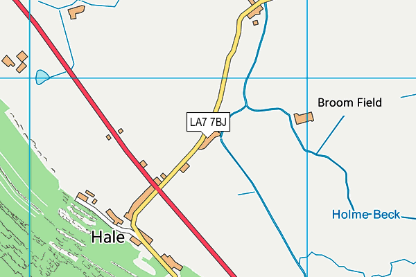 LA7 7BJ map - OS VectorMap District (Ordnance Survey)