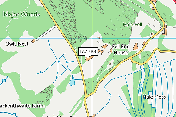 Fell End Holiday Park map (LA7 7BS) - OS VectorMap District (Ordnance Survey)