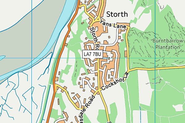 LA7 7BU map - OS VectorMap District (Ordnance Survey)
