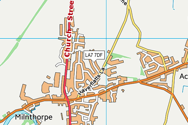 LA7 7DF map - OS VectorMap District (Ordnance Survey)