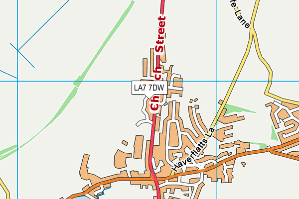 LA7 7DW map - OS VectorMap District (Ordnance Survey)