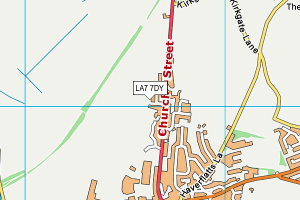 LA7 7DY map - OS VectorMap District (Ordnance Survey)