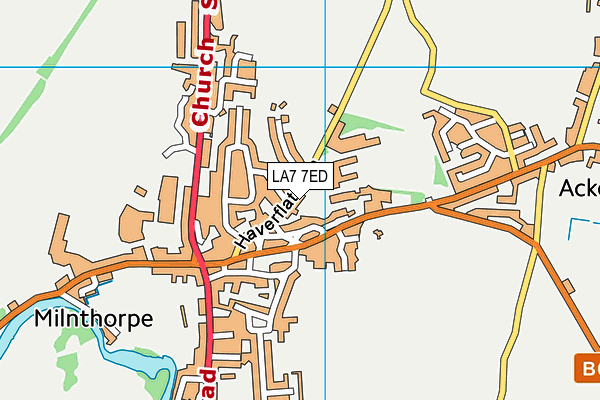 LA7 7ED map - OS VectorMap District (Ordnance Survey)