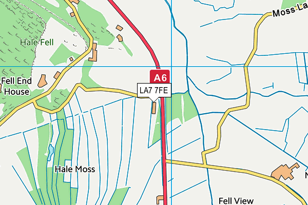 LA7 7FE map - OS VectorMap District (Ordnance Survey)