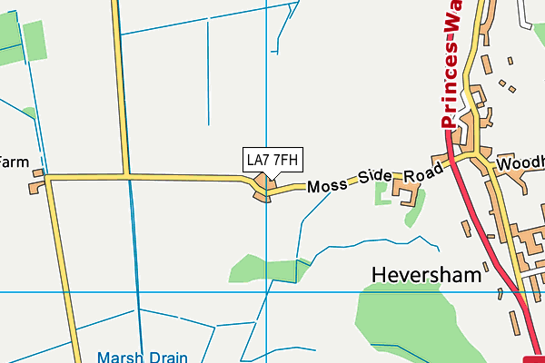 LA7 7FH map - OS VectorMap District (Ordnance Survey)