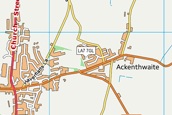 LA7 7GL map - OS VectorMap District (Ordnance Survey)