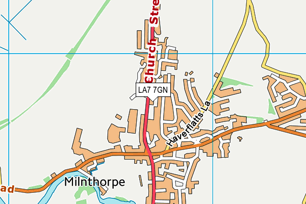 LA7 7GN map - OS VectorMap District (Ordnance Survey)