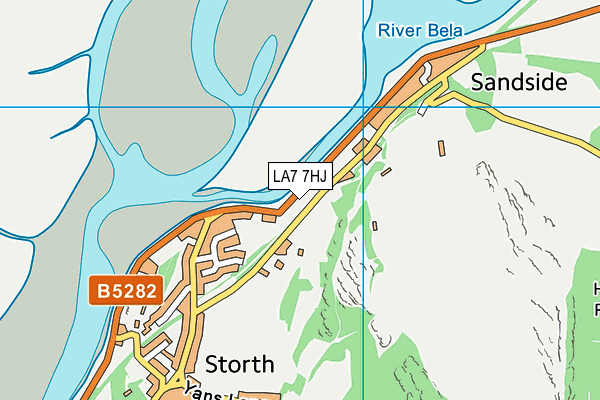 LA7 7HJ map - OS VectorMap District (Ordnance Survey)