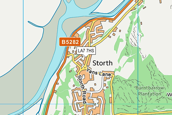 LA7 7HS map - OS VectorMap District (Ordnance Survey)