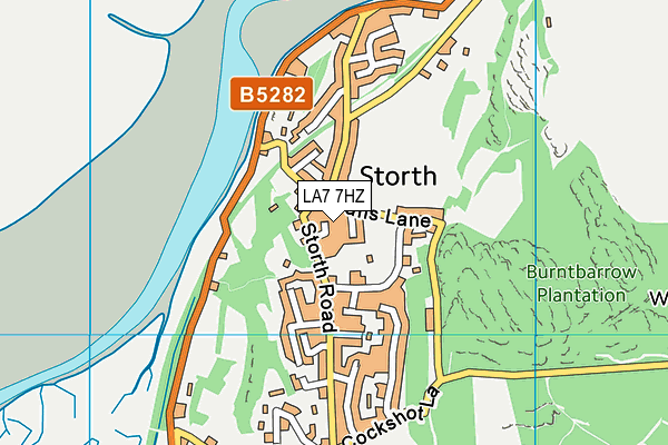 LA7 7HZ map - OS VectorMap District (Ordnance Survey)
