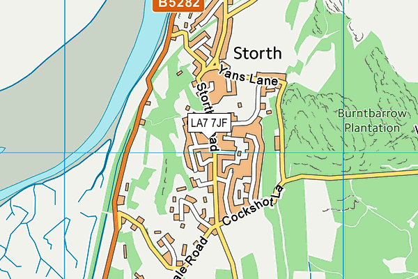 LA7 7JF map - OS VectorMap District (Ordnance Survey)
