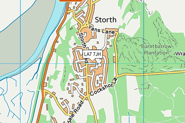 LA7 7JH map - OS VectorMap District (Ordnance Survey)