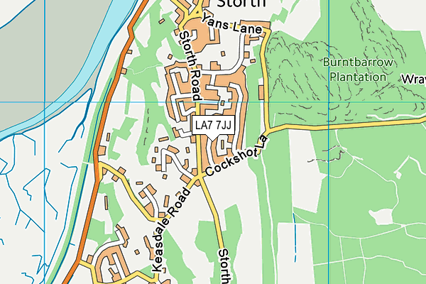 LA7 7JJ map - OS VectorMap District (Ordnance Survey)
