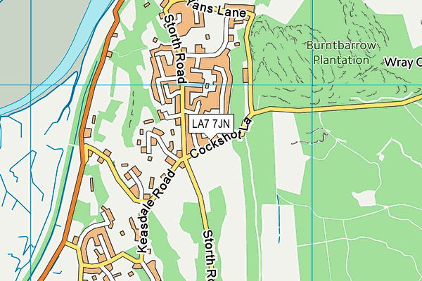 LA7 7JN map - OS VectorMap District (Ordnance Survey)