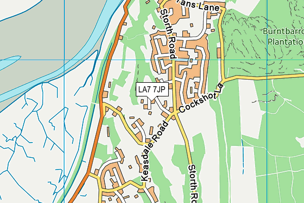 LA7 7JP map - OS VectorMap District (Ordnance Survey)