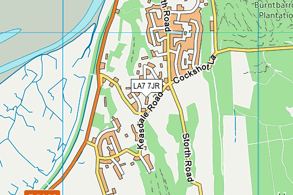 LA7 7JR map - OS VectorMap District (Ordnance Survey)