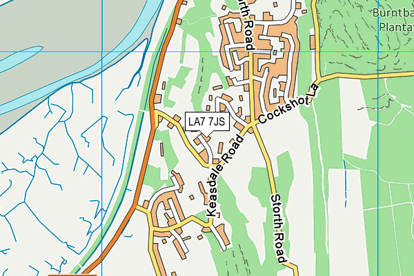 LA7 7JS map - OS VectorMap District (Ordnance Survey)